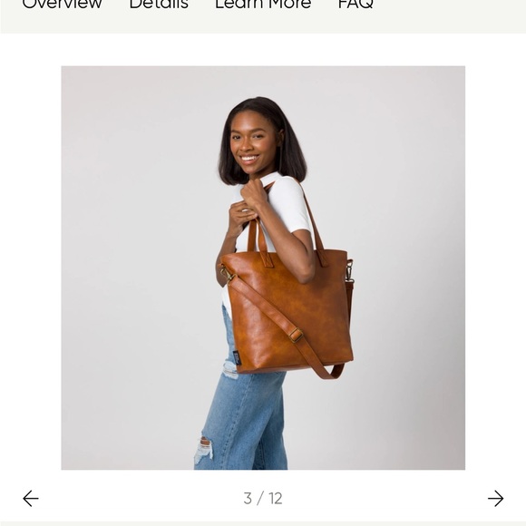 Simple Modern Vegan Leather Work Tote - Picture 7 of 12